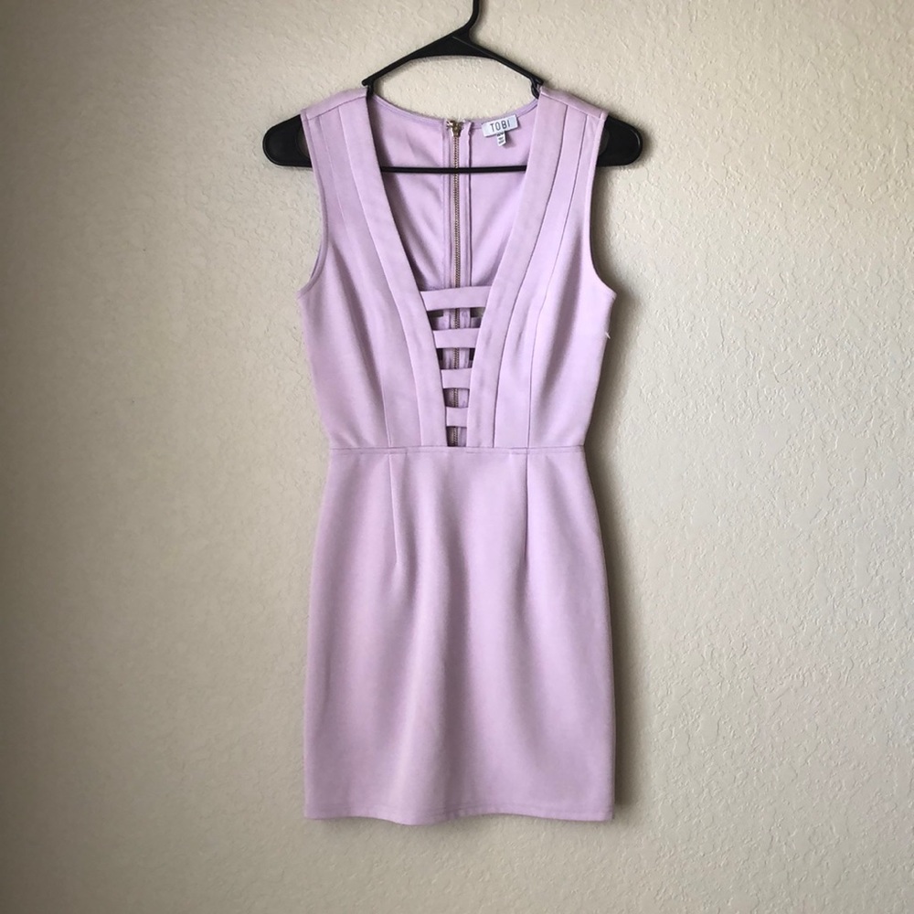 Purple dress with cut outs